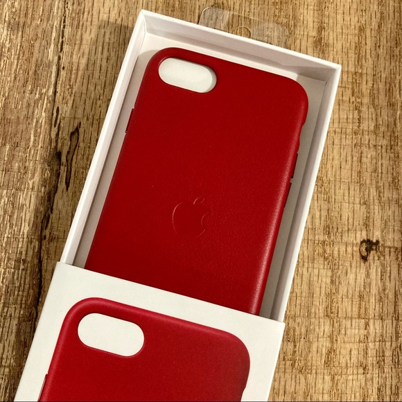 New! iPhone SE Leather Case Product Red - Picture 6 of 11